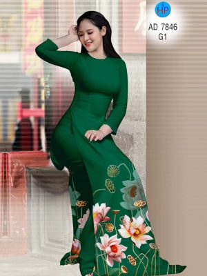 1573114334 727 Vai ao dai hoa Sen thiet ke 2019 AD 7846
