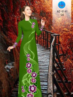 Vải áo dài Hoa in 3D kiểu mới AD 6141 26 1573115681 209 Vai ao dai Hoa in 3D kieu moi AD 6141