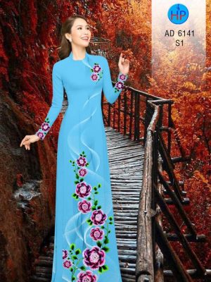 Vải áo dài Hoa in 3D kiểu mới AD 6141 29 1573115681 311 Vai ao dai Hoa in 3D kieu moi AD 6141