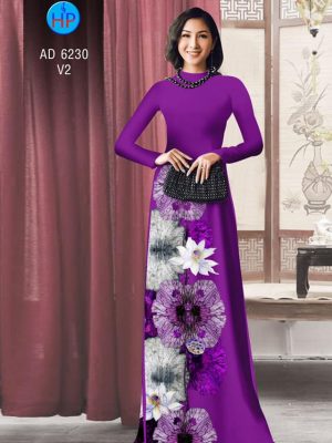 Vải áo dài hoa Sen kiểu mới AD 6230 35 1573289990 181 Vai ao dai hoa Sen kieu moi AD 6230