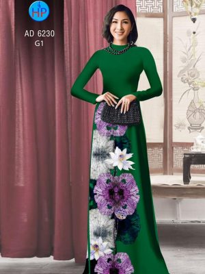 Vải áo dài hoa Sen kiểu mới AD 6230 34 1573289990 745 Vai ao dai hoa Sen kieu moi AD 6230