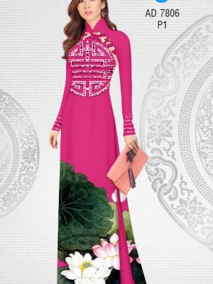 1573475457 85 Vai ao dai hoa Sen kieu moi AD 7806
