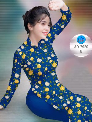 Vải áo dài Hoa Mười Giờ kiểu mới AD 7920 27 1573475625 657 Vai ao dai Hoa Muoi Gio kieu moi AD 7920