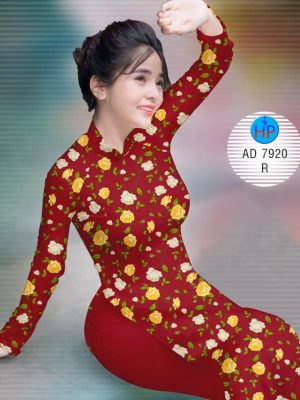 Vải áo dài Hoa Mười Giờ kiểu mới AD 7920 29 1573475625 676 Vai ao dai Hoa Muoi Gio kieu moi AD 7920