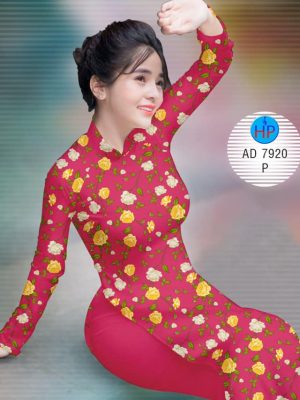 Vải áo dài Hoa Mười Giờ kiểu mới AD 7920 26 1573475625 711 Vai ao dai Hoa Muoi Gio kieu moi AD 7920