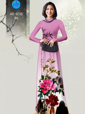Vải áo dài Hoa Mẫu Đơn sang chảnh kiểu mới AD 6235 21 1573478093 112 Vai ao dai Hoa Mau Don sang chanh kieu moi