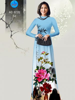 Vải áo dài Hoa Mẫu Đơn sang chảnh kiểu mới AD 6235 25 1573478093 251 Vai ao dai Hoa Mau Don sang chanh kieu moi