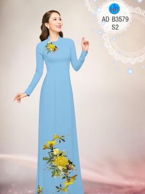 Vải áo dài hoa trên dưới thiết kế 2019 AD B3579 27 1573622314 703 Vai ao dai hoa tren duoi thiet ke 2019 AD