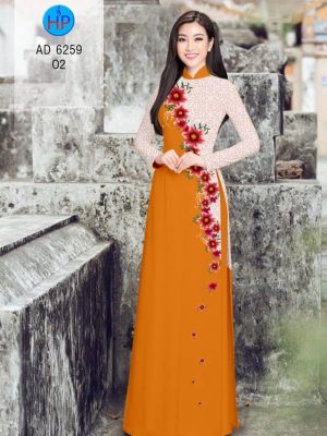 Vải áo dài Hoa in 3D kiểu mới AD 6259 27 1573898005 951 Vai ao dai Hoa in 3D kieu moi AD 6259