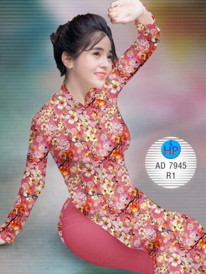 Vải áo dài Hoa đào mới ra AD 7945 20 1574075494 213 Vai ao dai Hoa dao moi ra AD 7945
