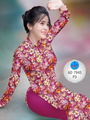 Vải áo dài Hoa đào mới ra AD 7945 32 1574075495 677 Vai ao dai Hoa dao moi ra AD 7945