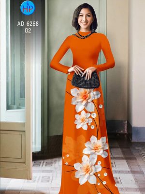 Vải áo dài Hoa in 3D kiểu mới AD 6268 27 1574075624 805 Vai ao dai Hoa in 3D kieu moi AD 6268