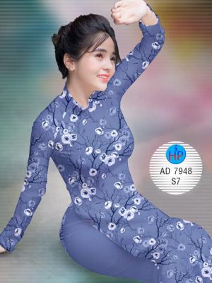 Vải áo dài hoa đều kiểu mới AD 7948 23 1574473433 461 Vai ao dai hoa deu kieu moi AD 7948