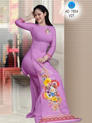 Vải áo dài Thổ cẩm và hoa Xuân mới ra AD 7954 27 1574473977 435 Vai ao dai Tho cam va hoa Xuan moi ra