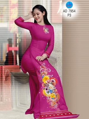 Vải áo dài Thổ cẩm và hoa Xuân mới ra AD 7954 29 1574473977 612 Vai ao dai Tho cam va hoa Xuan moi ra