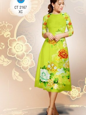 Vải áo dài Cách tân hoa Xuân rực rỡ kiểu mới AD 2167 30 1574475652 930 Vai ao dai Cach tan hoa Xuan ruc ro kieu