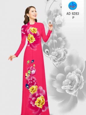 Vải áo dài hoa Mẫu Đơn kiểu mới AD 6283 26 1574655894 101 Vai ao dai hoa Mau Don kieu moi AD 6283