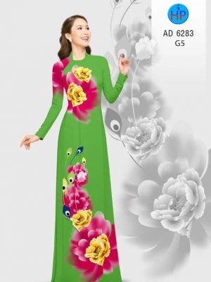 Vải áo dài hoa Mẫu Đơn kiểu mới AD 6283 22 1574655894 410 Vai ao dai hoa Mau Don kieu moi AD 6283