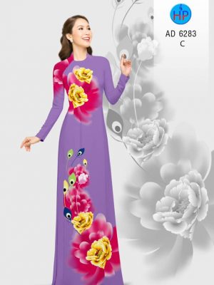 Vải áo dài hoa Mẫu Đơn kiểu mới AD 6283 24 1574655894 495 Vai ao dai hoa Mau Don kieu moi AD 6283