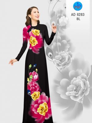 Vải áo dài hoa Mẫu Đơn kiểu mới AD 6283 25 1574655894 588 Vai ao dai hoa Mau Don kieu moi AD 6283
