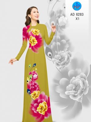 Vải áo dài hoa Mẫu Đơn kiểu mới AD 6283 33 1574655895 190 Vai ao dai hoa Mau Don kieu moi AD 6283