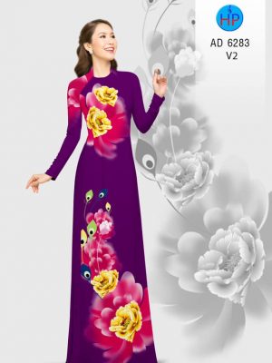 Vải áo dài hoa Mẫu Đơn kiểu mới AD 6283 34 1574655895 331 Vai ao dai hoa Mau Don kieu moi AD 6283