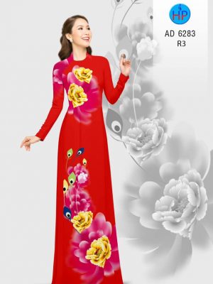 Vải áo dài hoa Mẫu Đơn kiểu mới AD 6283 30 1574655895 746 Vai ao dai hoa Mau Don kieu moi AD 6283