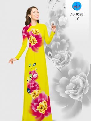 Vải áo dài hoa Mẫu Đơn kiểu mới AD 6283 35 1574655895 991 Vai ao dai hoa Mau Don kieu moi AD 6283