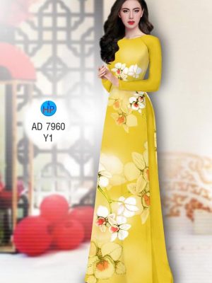 Vải áo dài hoa Lan mới ra AD 7960 28 1574657233 576 Vai ao dai hoa Lan moi ra AD 7960