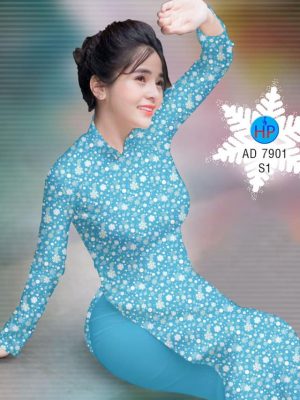 Vải áo dài Hoa tuyết nhí kiểu mới AD 7901 23 1574822318 614 Vai ao dai Hoa tuyet nhi kieu moi AD 7901