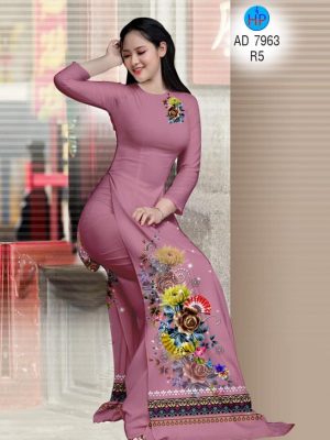 Vải áo dài Hoa hồng và thổ cẩm mới ra AD 7963 21 1574825824 246 Vai ao dai Hoa hong va tho cam moi ra