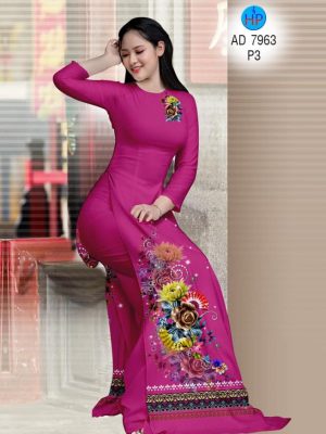 Vải áo dài Hoa hồng và thổ cẩm mới ra AD 7963 24 1574825824 273 Vai ao dai Hoa hong va tho cam moi ra