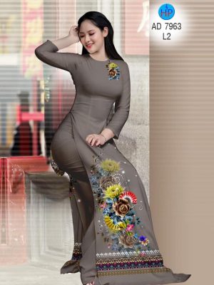 Vải áo dài Hoa hồng và thổ cẩm mới ra AD 7963 26 1574825824 60 Vai ao dai Hoa hong va tho cam moi ra