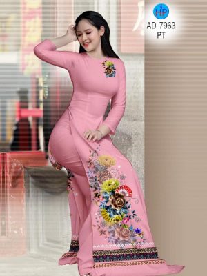 Vải áo dài Hoa hồng và thổ cẩm mới ra AD 7963 23 1574825824 815 Vai ao dai Hoa hong va tho cam moi ra