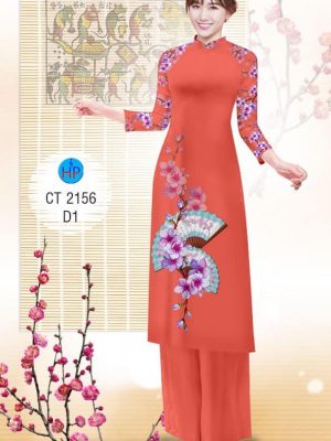 1575080508 186 Vai ao dai Hoa Dao va Quat thiet ke 2019