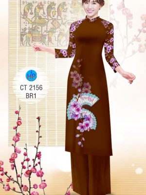 1575080508 44 Vai ao dai Hoa Dao va Quat thiet ke 2019