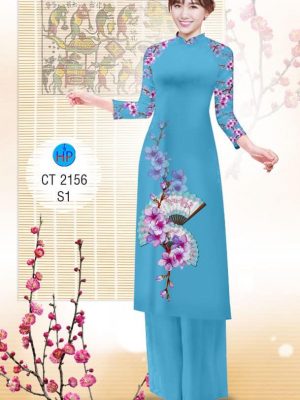1575080508 768 Vai ao dai Hoa Dao va Quat thiet ke 2019