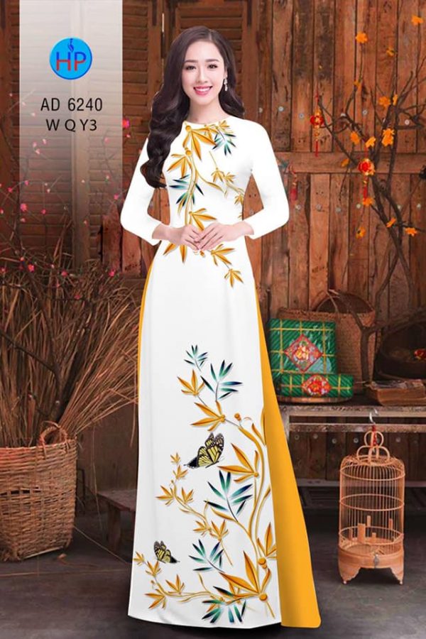 Vai ao dai Buom va hoa moi ra AD 6240