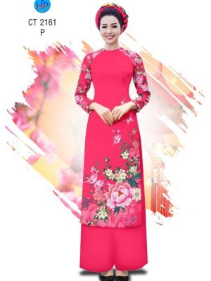 Vải áo dài Cách tân Hoa Mẫu Đơn mới ra AD 2161 20 Vai ao dai Cach tan Hoa Mau Don moi ra