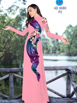 Vải áo dài Hoa Đào kiểu mới AD 6080 20 Vai ao dai Hoa Dao kieu moi AD 6080