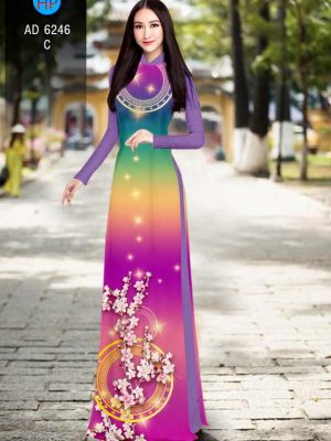 Vải áo dài Hoa Đào thiết kế 2019 AD 6246 20 Vai ao dai Hoa Dao thiet ke 2019 AD 6246