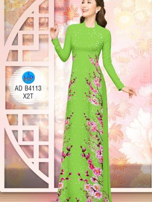 Vải áo dài Hoa Đào thiết kế 2019 AD B4113 20 Vai ao dai Hoa Dao thiet ke 2019 AD B4113