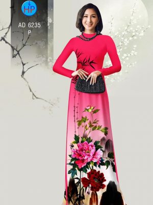 Vải áo dài Hoa Mẫu Đơn sang chảnh kiểu mới AD 6235 20 Vai ao dai Hoa Mau Don sang chanh kieu moi