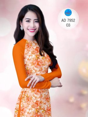 Vải áo dài Hoa đều nhẹ nhàng kiểu mới AD 7952 20 Vai ao dai Hoa deu nhe nhang kieu moi AD