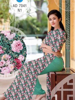 Vải áo dài Hoa đều thiết kế 2019 AD 7041 19 Vai ao dai Hoa deu thiet ke 2019 AD 7041