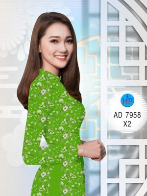 Vải áo dài Hoa đều xinh xinh kiểu mới AD 7958 20 Vai ao dai Hoa deu xinh xinh kieu moi AD
