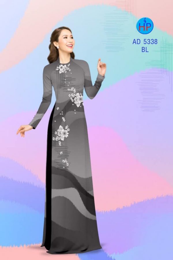 Vai ao dai Hoa in 3D moi ra AD 5338