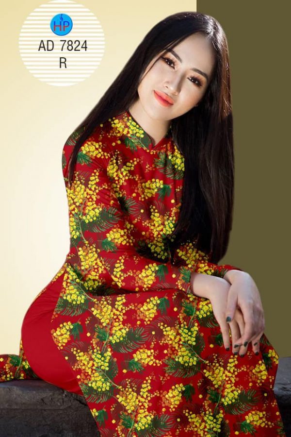 Vai ao dai Hoa vang thiet ke 2019 AD 7824