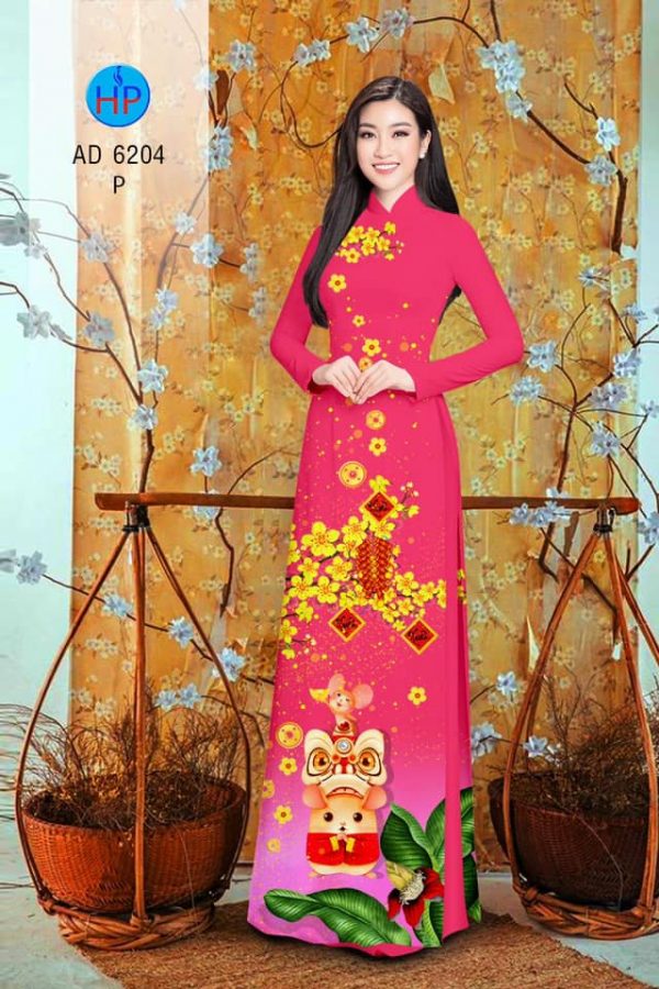 Vai ao dai Xuan Canh Ty kieu moi AD 6204