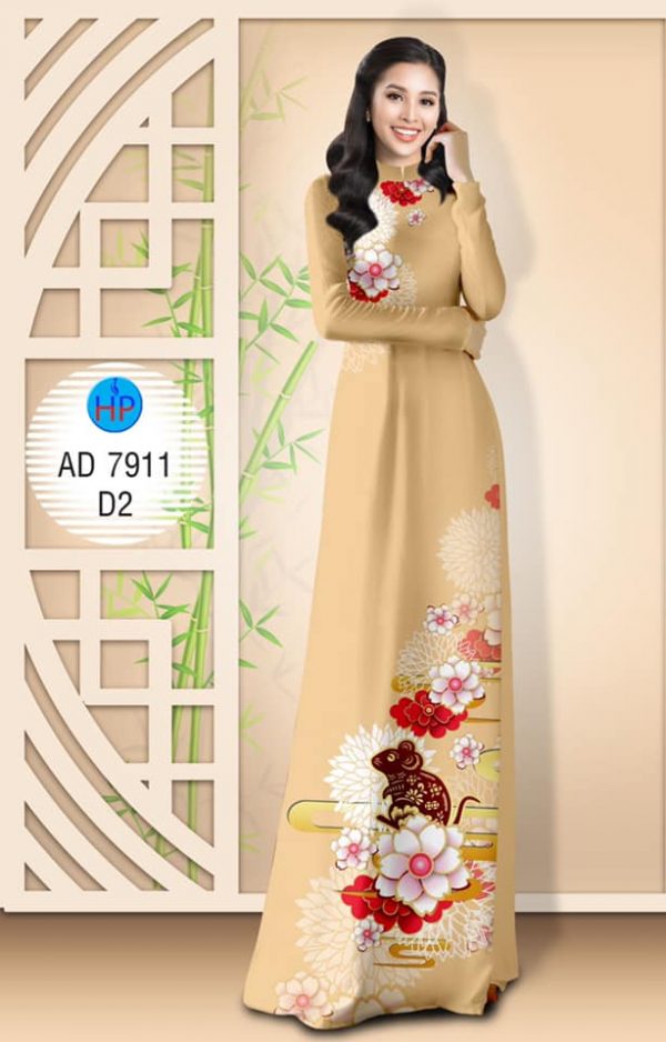 Vai ao dai Xuan Canh Ty kieu moi AD 7911